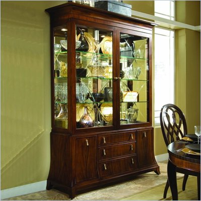 American Drew Bob Mackie Signature China Cabinet in Chrry