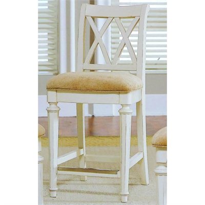 American Drew Camden 25 Inch Splat Back Bar Stool in Buttermilk