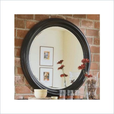 American Drew Camden Black Collection Round Mirror