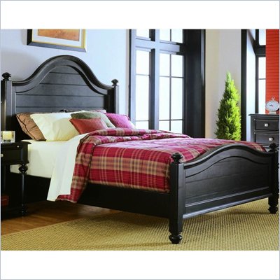 American Drew Camden Black Wood Panel Bed 4 Piece Bedroom Set