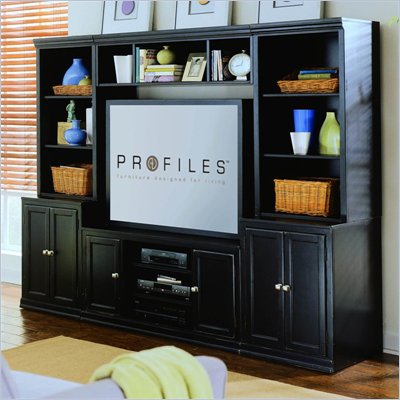 American Drew Camden Black 51 Inch Complete Entertainment Center Set
