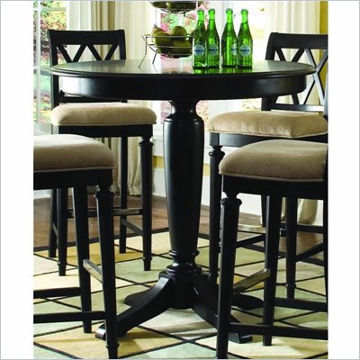 American Drew Camden Black Bar Height Pedestal Table