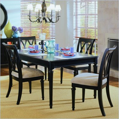 American Drew Camden Rectangular Casual Dining Set in Black Finish