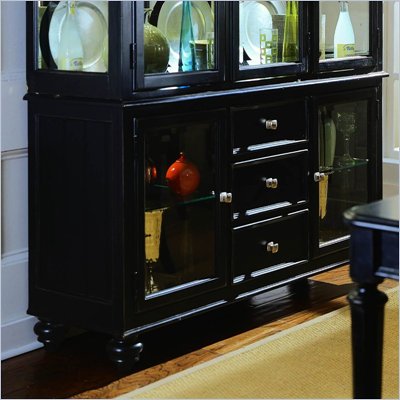 American Drew Camden Black China Buffet Credenza