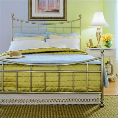 American Drew Camden Metal Bed in Nickel 5 Piece Bedroom Set