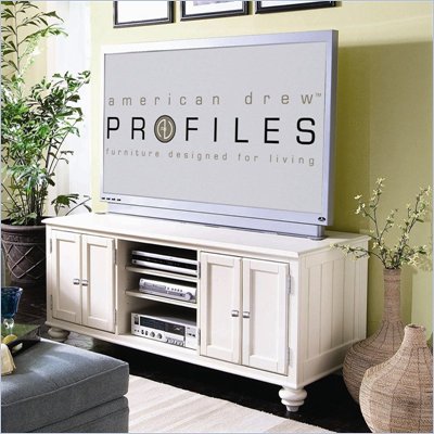 American Drew Camden Antique White 64 Inch TV Stand