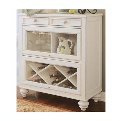 American Drew Camden Antique White Collection Bookcase/Bar