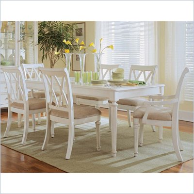 American Drew Camden Leg Casual Dining Table in Antique White