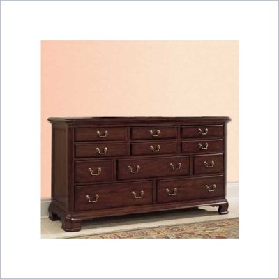 American Drew Cherry Grove 11 Drawers Triple Dresser in Cherry Finish