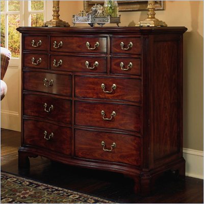 American Drew Cherry Grove 12 Drawer Double Dresser in Antique Cherry Finish