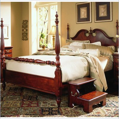 American Drew Cherry Grove Low Poster Bed in Classic Cherry Finish
