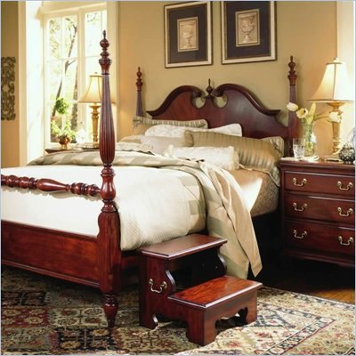 American Drew Cherry Grove Wood Low Poster Bed 3 Piece Bedroom Set