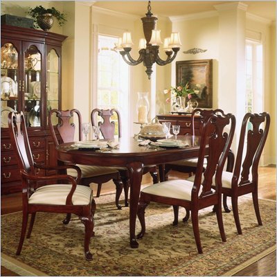 American Drew Cherry Grove Oval Casual Dining Set in Cherry Finish