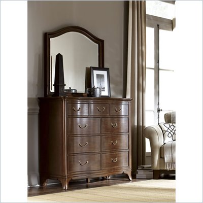 American Drew Cherry Grove Arched Mirror in Mid Tone Brown