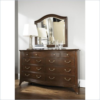 American Drew Cherry Grove Triple Dresser in Mid Tone Brown
