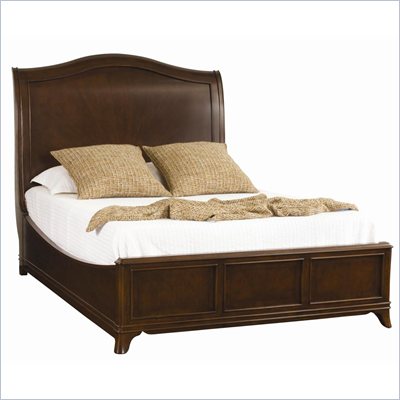 American Drew Cherry Grove Sleigh Bed in Mid Tone Brown