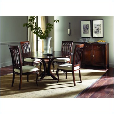 American Drew Cherry Grove Square Table in Mid Tone Brown