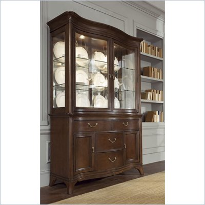 American Drew Cherry Grove China Deck in Mid Tone Brown