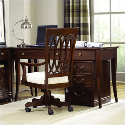 American Drew Cherry Grove Home Office Desk in Mid Tone Brown