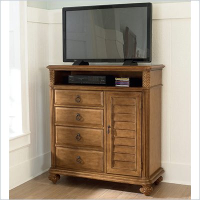 American Drew Grand Isle 4 Drawer Media Chest in Amber Finish