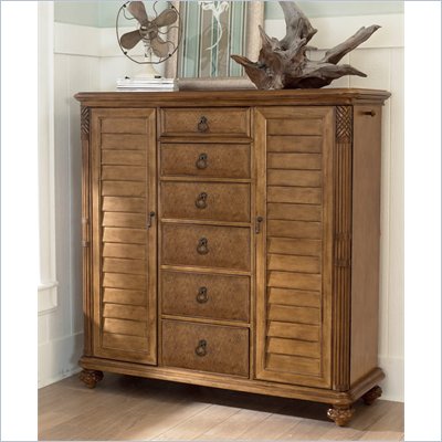 American Drew Grand Isle 6 Drawer Dressing Chest in Amber Finish