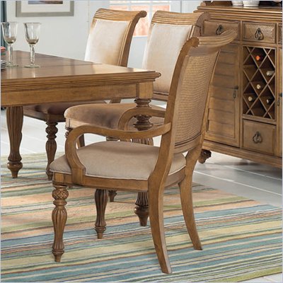 American Drew Grand Isle Arm Chair in Amber Finish