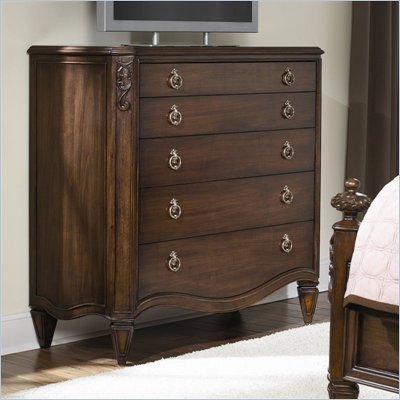 American Drew Jessica McClintock Couture 5 Drawer Dressing Chest in Mink Finish