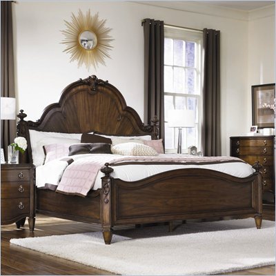American Drew Jessica McClintock Couture Mansion Bed in Mink Finish