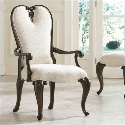 American Drew Jessica McClintock Couture Upholstered Fabric Arm Chair in Mink