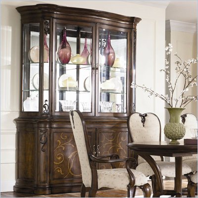 American Drew Jessica McClintock Couture Palladian China Cabinet in Mink