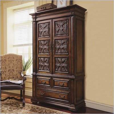 American Drew Marbella TV/Wardrobe Armoire in Rich Brown