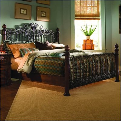 American Drew Marbella Metal and Wood Bed