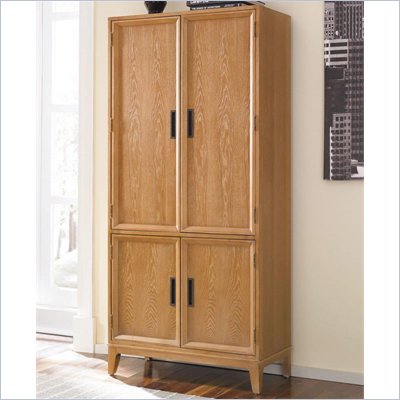 American Drew Sedona Vertical Storage Chest in Dusty Oak