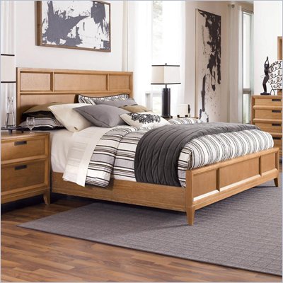 American Drew Sedona Panel Bed in Dusty Oak Finish