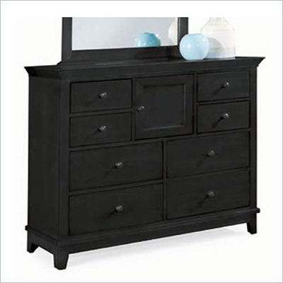 American Drew Sterling Pointe Landscape Mirror and Dresser Set in Black