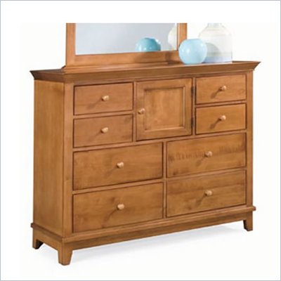 American Drew Sterling Pointe Landscape Mirror and Dresser Set in Maple