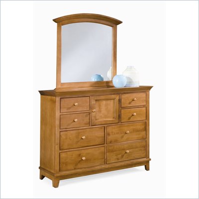 American Drew Sterling Pointe Vertical Mirror and Dresser Set in Maple