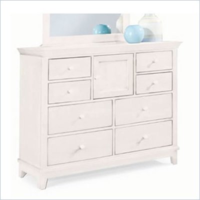 American Drew Sterling Pointe Vertical Mirror and Dresser Set in White