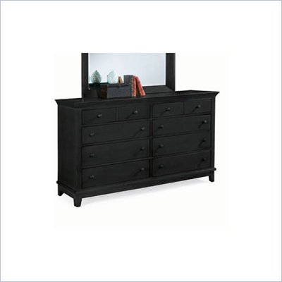 American Drew Sterling Pointe 8 Drawer Double Dresser in Black