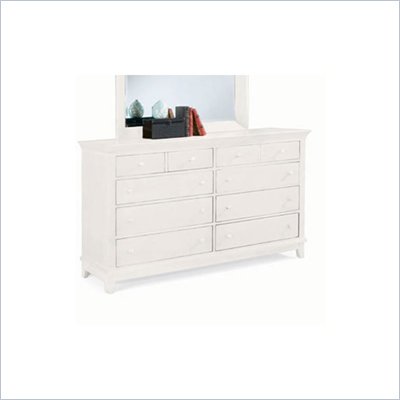 American Drew Sterling Pointe 8 Drawer Double Dresser in Off-White