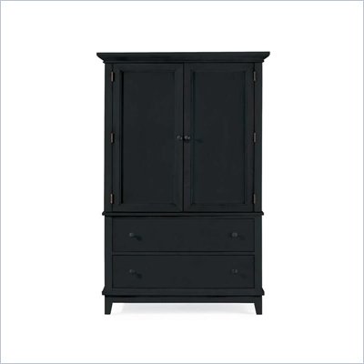 American Drew Sterling Pointe Door Chest Armoire in Black