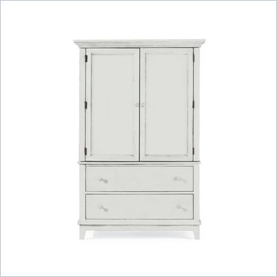 American Drew Sterling Pointe Door Chest Armoire in Off-White