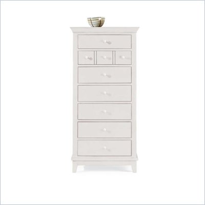 American Drew Sterling Pointe 7 Drawer Lingerie Chest in Off-White Finish
