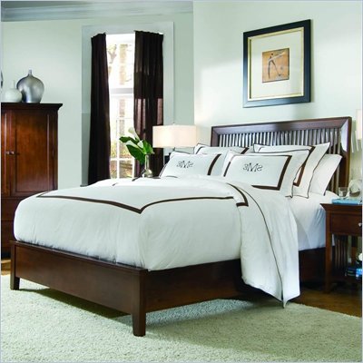 American Drew Sterling Pointe Slat Bed in Cherry Finish