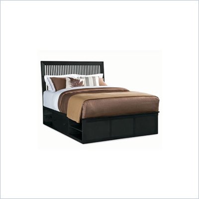 American Drew Sterling Pointe Storage Platform Bed in Black Finish