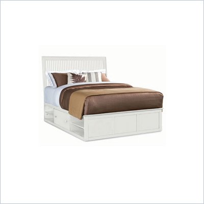 American Drew Sterling Pointe Underbed Storage Platform Bed in Off-White Finish