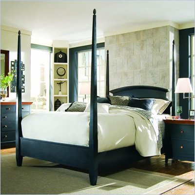American Drew Sterling Pointe Poster Bed in Black