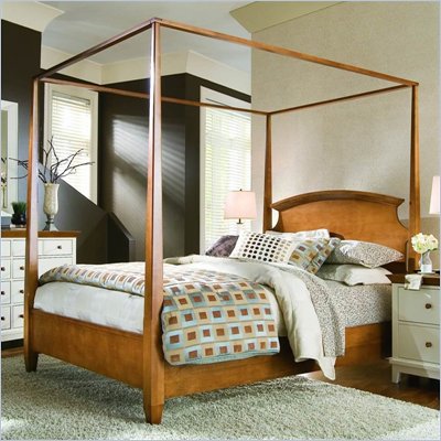 American Drew Sterling Pointe Poster Bed in Maple Finish