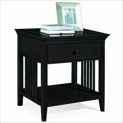American Drew Sterling Pointe Single Drawer Nightstand in Black