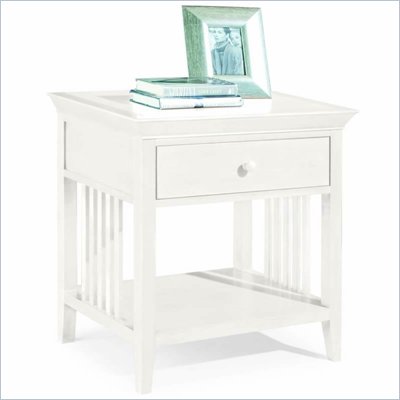 American Drew Sterling Pointe Single Drawer Nightstand in Off-White